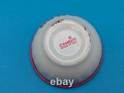 1950-1970 Peanuts Charlie Brown Snoopy Tin Toy Metal 4 Plates 4 Saucers Tray
