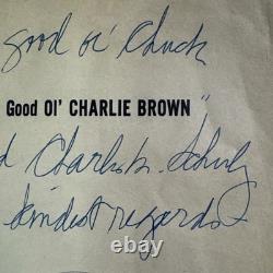 1957 Signed Schulz & Charlie Brown Sketch New Peanuts Good Ol' Charlie Brown