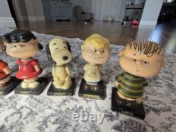 1960's Peanuts Bobbleheads COMPLETE SET? Charlie Brown Comic Strip Snoopy, Lucy