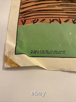 1968 Vintage PEANUTS Poster No. 5 Charlie Brown Snoopy DROOL-BALL Baseball