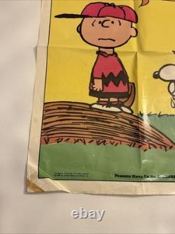 1968 Vintage PEANUTS Poster No. 5 Charlie Brown Snoopy DROOL-BALL Baseball