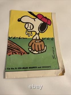 1968 Vintage PEANUTS Poster No. 5 Charlie Brown Snoopy DROOL-BALL Baseball