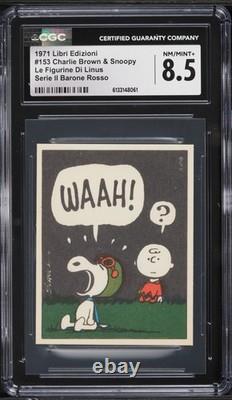 1971 Libri Edizioni Charlie Brown & Snoopy FIGURINA LINUS # 153 8.5 NM/MINT+