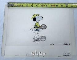 1975 Production Cel Snoopy Tennis Racket From You're A Good Sport Charlie Brown