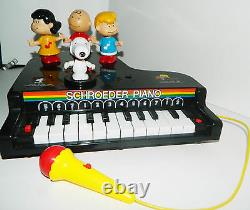 1985 Vtg Peanuts SCHROEDER PIANO Sing-A-Long Moving Figures Charlie Brown Snoopy