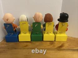 1990 Peanuts Snoopy Charlie Brown Linus Lucy Patty Vinyl Figure Philosophy Dolls