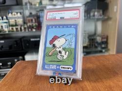 1991 Ziploc Peanuts All Stars #1 Snoopy From Charlie Brown PSA 9 Tough Grade