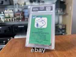 1991 Ziploc Peanuts All Stars #1 Snoopy From Charlie Brown PSA 9 Tough Grade