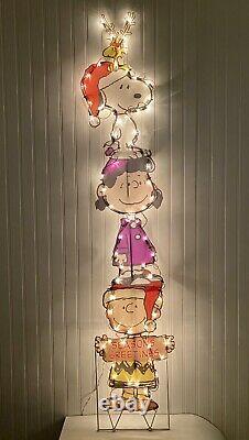 2-D Peanuts Snoopy Woodstock Lucy Charlie Brown Seasons Lighted Yard Decor