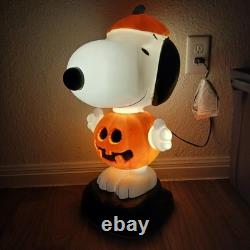 2' Ft Peanuts Charlie Brown Snoopy Lighted Pumpkin Blow Mold Halloween Gemmy