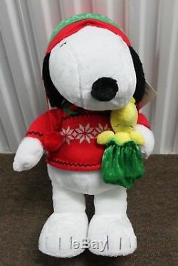 2-SET SNOOPY & CHARLIE BROWN GREETERS 21 Peanuts Christmas Plush Decoration NEW