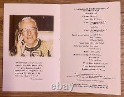 2000 Charles Schulz Funeral Program Memorial Service (made Charlie Brown/snoopy)