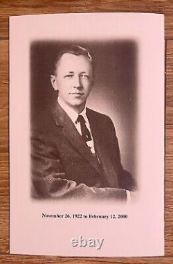 2000 Charles Schulz Funeral Program Memorial Service (made Charlie Brown/snoopy)