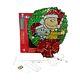 2005 Peanuts Lighted Yard Decor Snoopy And Charlie Brown In Wreath In Box