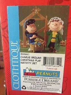 2007 Peanuts Snoopy Charlie Brown Lucy Christmas Nativity Possible Dreams SEALED