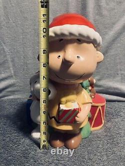 2012 Gibson Peanuts Charlie Brown Snoopy Christmas Tree Holiday Treat Snack Jar