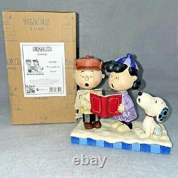 2015 Jim Shore Peanuts 4045883 Peace On Earth Charlie Brown, Lucy & Snoopy Nib