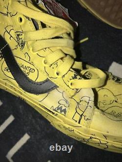 2017 Peanuts Vans Snoopy Charlie Brown Hi Yellow Maize Skater Shoes Men's 12