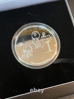 2021 Valentine's Day Snoopy Charlie Brown 1 Ounce Silver Proof with Box & COA