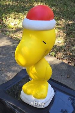 3pc set Blow Mold Peanuts Christmas Yard Decor Charlie Brown Woodstock Lucy 22