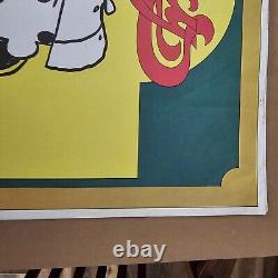 4 1969 Peanuts Baseball Posters Schulz Linus Lucy Snoopy Charlie Brown Vintage