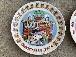 4 Plates Snoopy Peanuts Charlie Brown Valentines Mothers Day 1974 1975 1978 1979