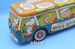 60s Chein Peanuts Bus Snoopy Peanuts Bath Vintage Charlie Brown Sally Lucy Tin