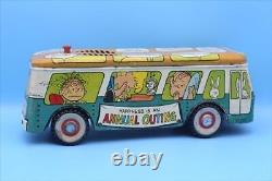 60s Chein Peanuts Snoopy Peanuts Bath Vintage Charlie Brown Sally Lucy Tin Bus