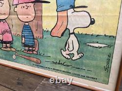 60s Vintage Peanuts Sunday Comic Poster Charlie Brown Snoopy Linus Pos