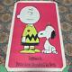 70's Vintage Poster Charlie Brown Snoopy Peace Mark Used