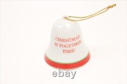 70s Determined Snoopy Christmas Bell Ornament Charlie Brown Lucy Sally 14152