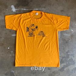 70s VINTAGE SNOOPY THE DOG T-SHIRT MEN SZ M THE PEANUTS GANG CHARLIE BROWN 80s