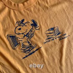 70s VINTAGE SNOOPY THE DOG T-SHIRT MEN SZ M THE PEANUTS GANG CHARLIE BROWN 80s