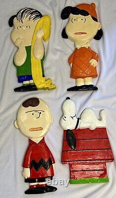 80's Peanuts Characaters Wall Decorations Charlie Brown, Lucy, Linus & Snoopy