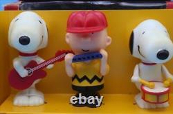 90S Peanuts Animated Wind-Up Toy Set/Charlie Brown Snoopy Vintage Mainspring