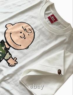 A Bathing Ape x Snoopy Charlie Brown Camo Tee T-Shirt M New