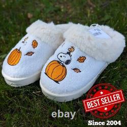 AE Fall Halloween Charlie Brown Snoopy Slippers Size 7 Brand New In Hand