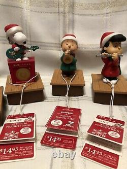ALL 5 Hallmark Peanuts Christmas Band COMPLETE Snoopy Charlie Brown Music Motion