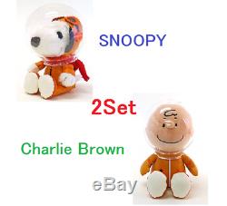 ASTRONAUT SNOOPY Charlie Brown PEANUT 50th Anniversary Plush Doll H/18cm 2Set