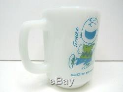 Anchor Hocking Fire King Charlie Brown Snoopy Feel Strangely Confident Mug MCM