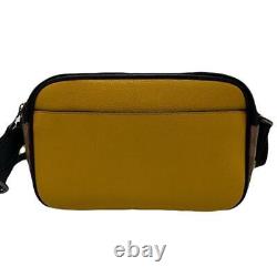 Auth Coach Shoulder bag Yellow Leather Snoopy collaboration Charlie Brown