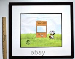 Authentic 1974 Peanuts Production Cel Snoopy It's a Mystery, Charlie Brown