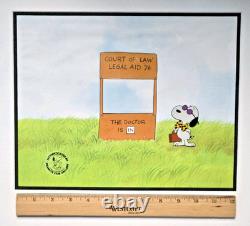Authentic 1974 Peanuts Production Cel Snoopy It's a Mystery, Charlie Brown