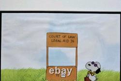 Authentic 1974 Peanuts Production Cel Snoopy It's a Mystery, Charlie Brown