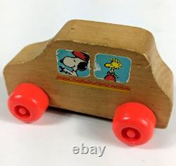 Aviva Toy Co Charlie Brown Peanuts Gang Snoopy Woodstock 1965 Wood Wooden Car