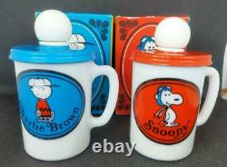 Avon Vintage Snoopy Charlie Brown Mug Set