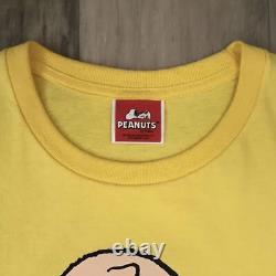 BAPE × peanuts snoopy Charlie Brown T-shirt Yellow A Bathing Ape Size M