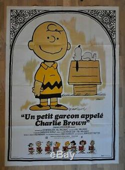 BOY NAMED CHARLIE BROWN original poster 1969! Rare cm 160 x 120 Snoopy Schulz