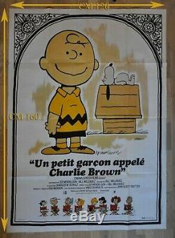 BOY NAMED CHARLIE BROWN original poster 1969! Rare cm 160 x 120 Snoopy Schulz