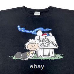 Back to the Future Snoopy Charlie Brown Marty Clock Tower XL T-Shirt New